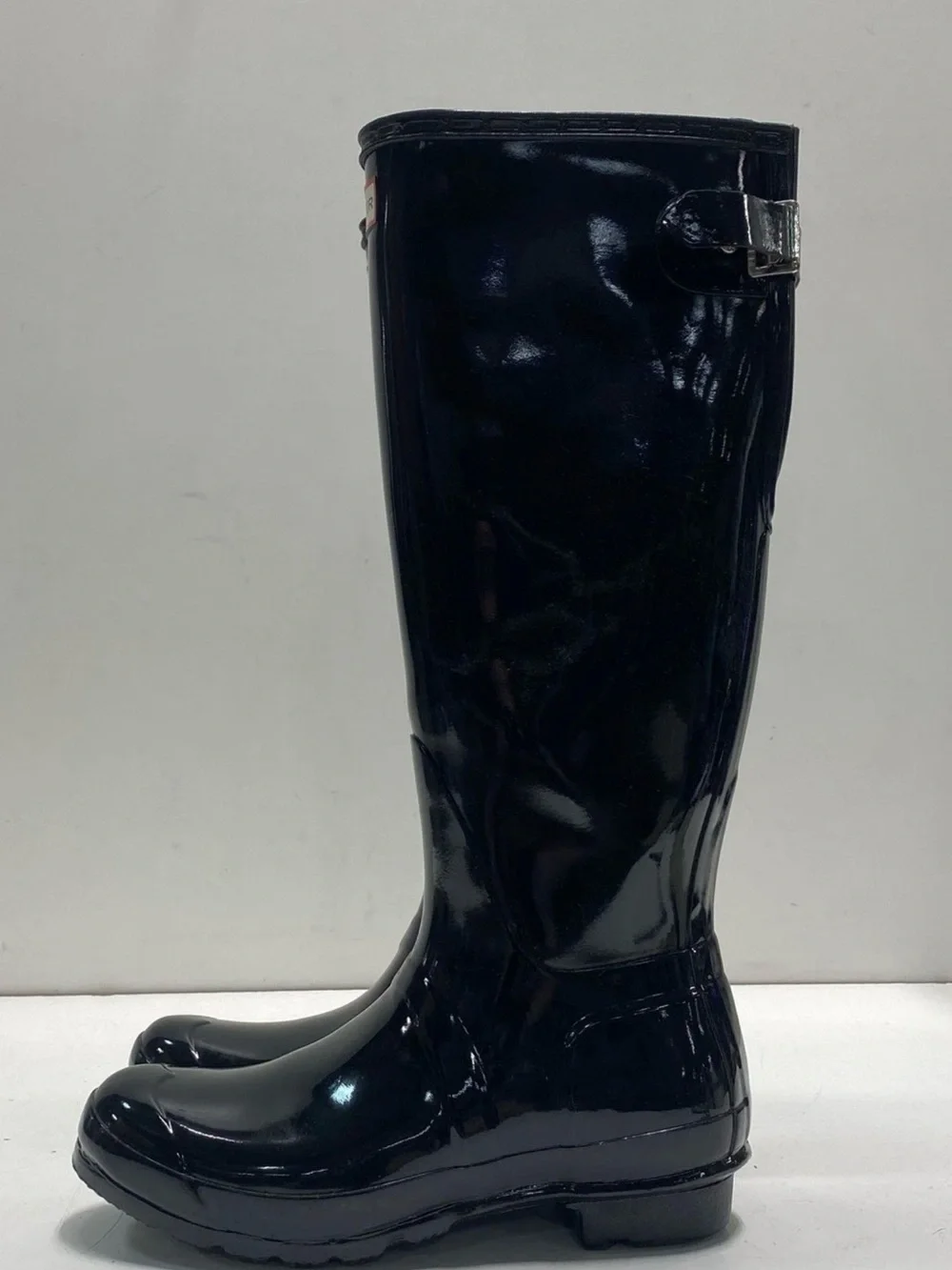 Hunter Women's Tall Gloss Black Rain Boots